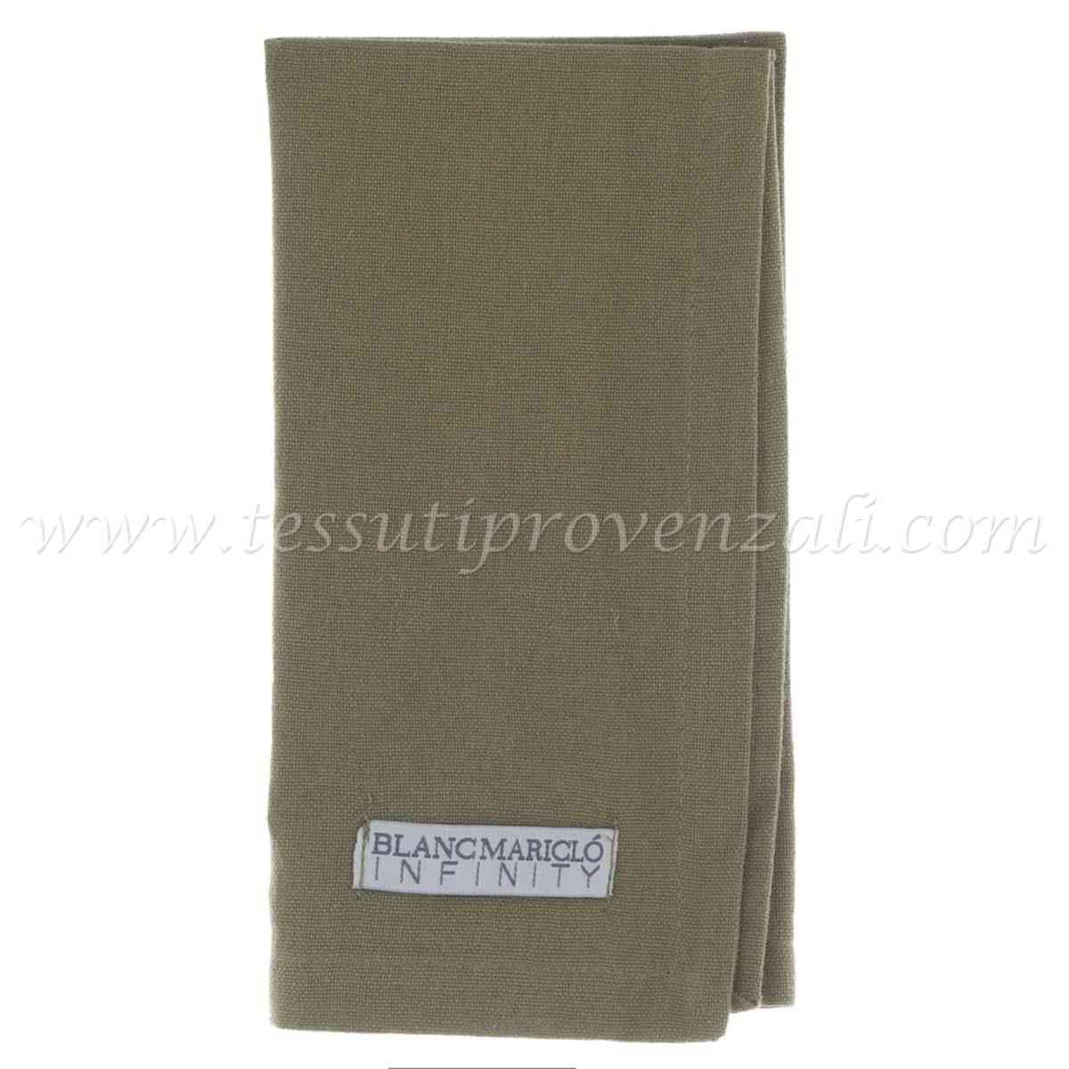 Blanc Mariclo set 6 tovaglioli serie Infinity verde