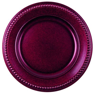 Blanc Mariclo' sottopiatto rosso con glitter diametro cm.35