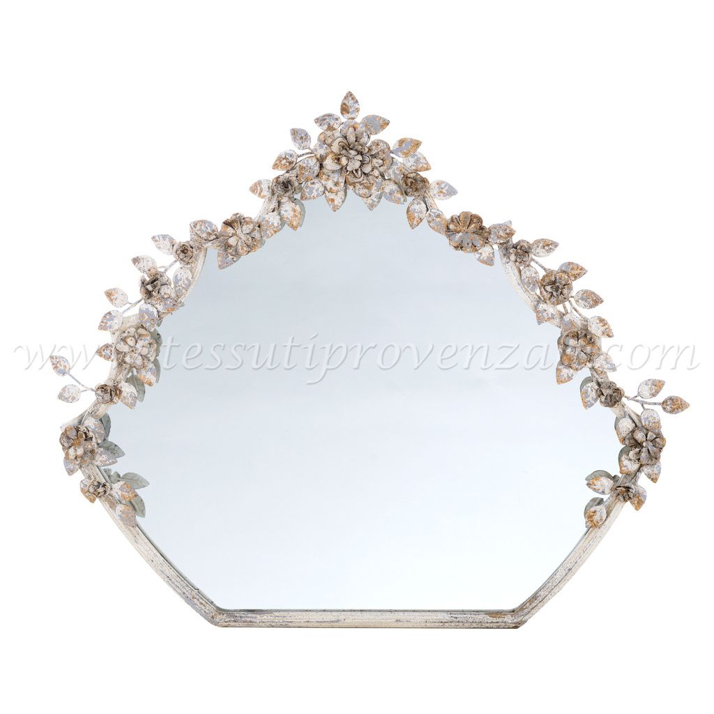 Blanc Mariclo specchio serie Eurydice shabby chic cm.70x58 h.