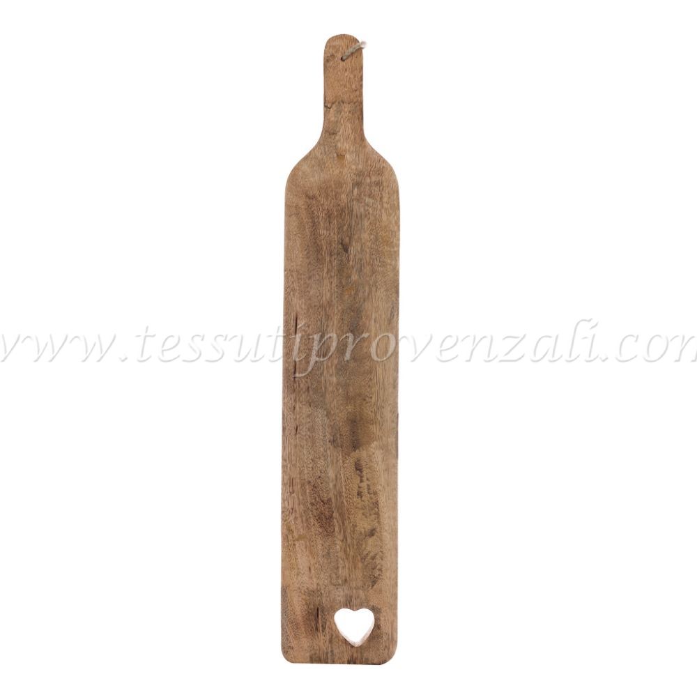 Blanc Mariclo tagliere pala con cuore intagliato serie Zerlina in legno cm. 65