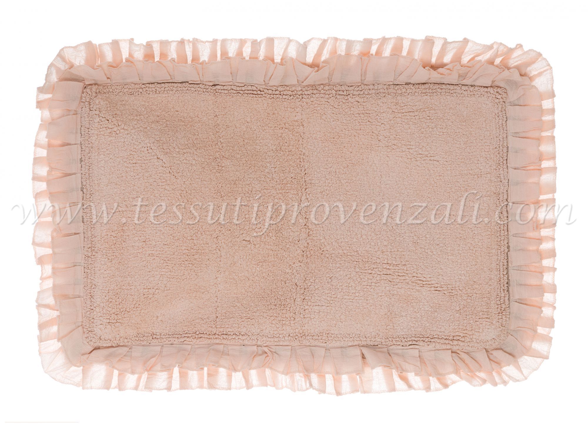 Blanc Mariclo tappeto con doppia balza cm.50x130 colore rosa cipria