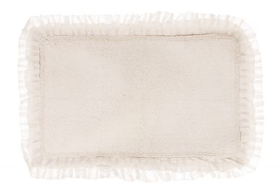 Blanc Mariclo tappeto con doppia balza cm.50x80 colore avorio chiaro