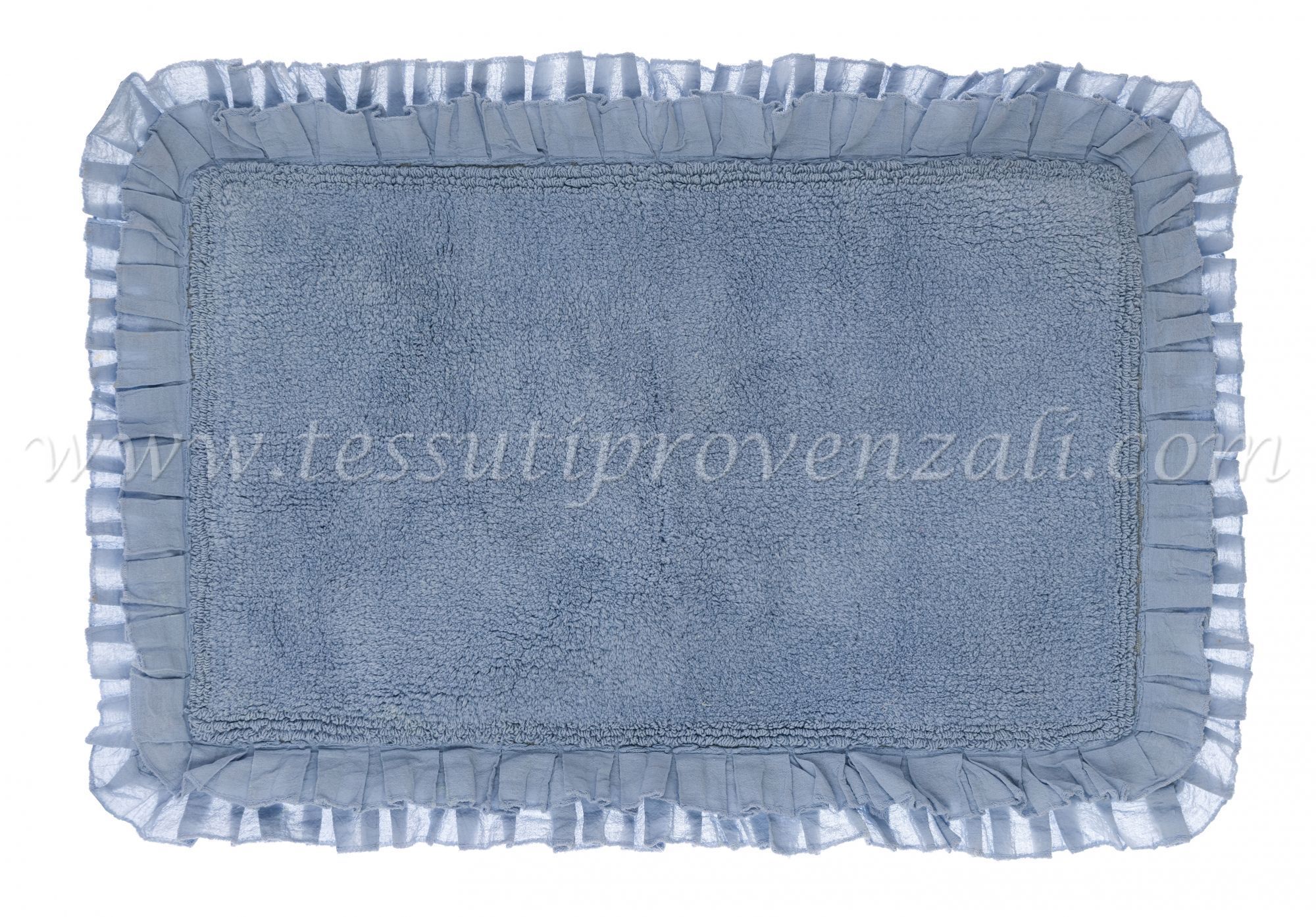 Blanc Mariclo tappeto con doppia balza cm.50x80 colore carta da zucchero