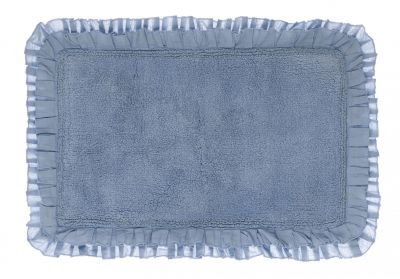 Blanc Mariclo tappeto con doppia balza cm.50x80 colore carta da zucchero