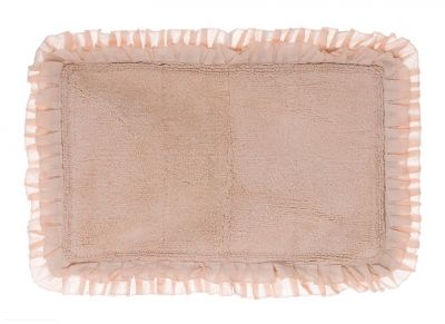 Blanc Mariclo tappeto con doppia balza cm.50x80 colore rosa cipria