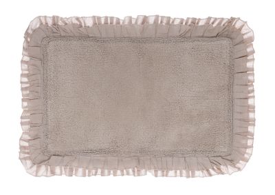 Blanc Mariclo tappeto con doppia balza cm.50x80 colore tortora