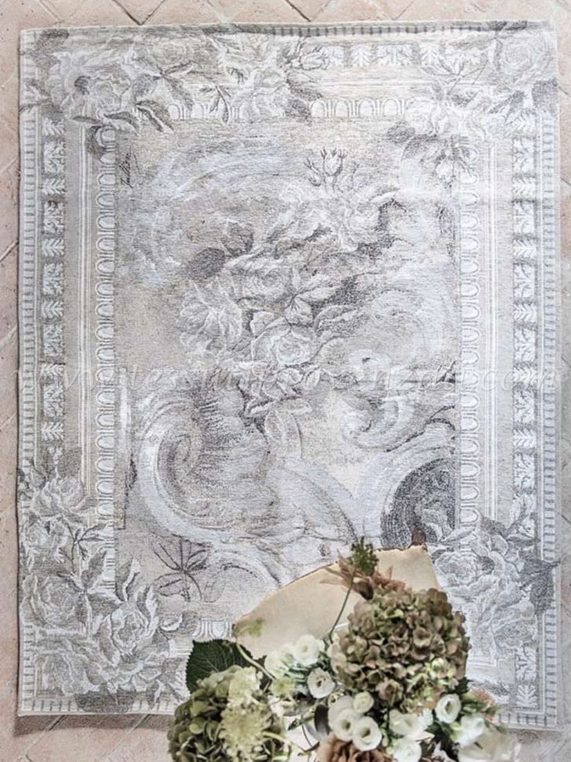 Blanc Mariclo tappeto jacquard serie Bouquet cm.140x200