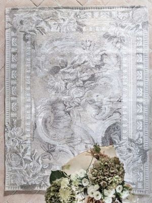 Blanc Mariclo tappeto jacquard serie Bouquet cm.140x200