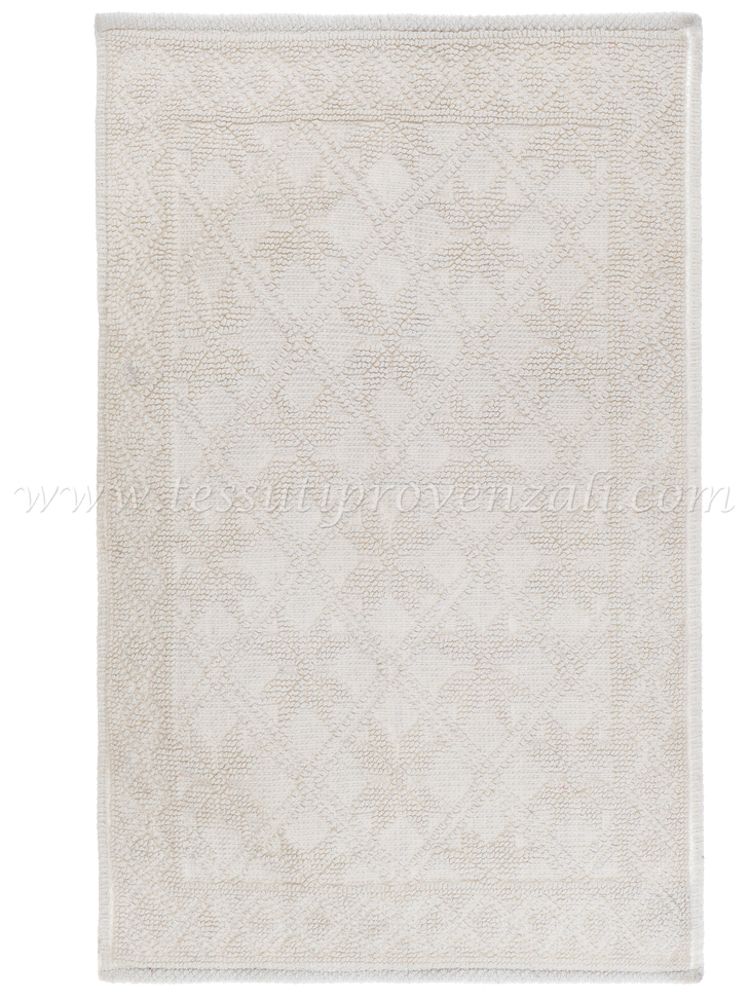 Blanc Mariclo tappeto jacquard serie Natural Attitude cm.45x75 colore panna
