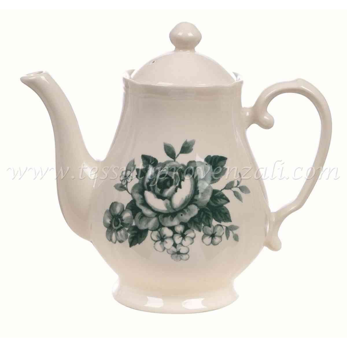 Blanc Mariclo' teiera serie Lo Speziale Splendor verde shabby chic 965 ml.