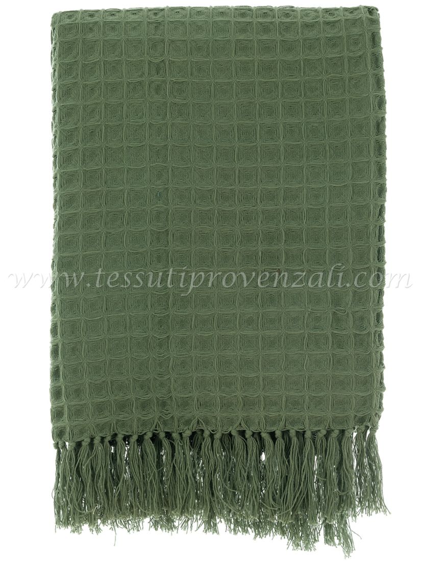 Blanc Mariclo telo copritutto con frange cm.130x170 colore verde