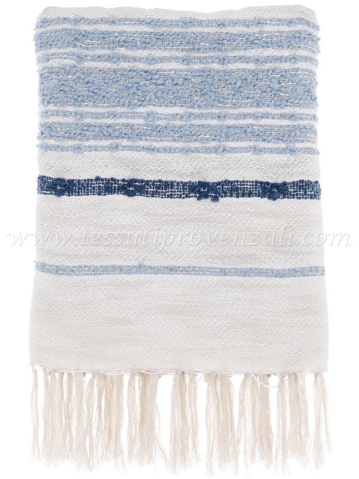 Blanc Mariclo' telo copritutto con frange serie Eclectic Day cm.125x150 - variante 1
