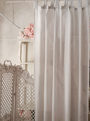 Blanc Mariclo tendone in misto lino serie Birkin grigio chiaro