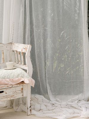 Blanc Mariclo' tendone serie Spring Time decoro grigio