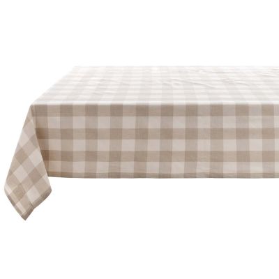 Blanc Mariclo tovaglia cerata serie Bolgheri cm.150x190 colore beige e naturale