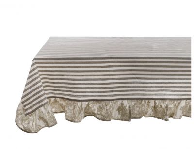 Blanc Mariclo tovaglia con gala serie Toile de Jouy cm. 140x200