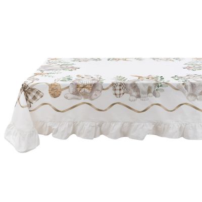 Blanc Mariclo tovaglia con volant serie Mon Petit Lapin cm. 170 x 300 