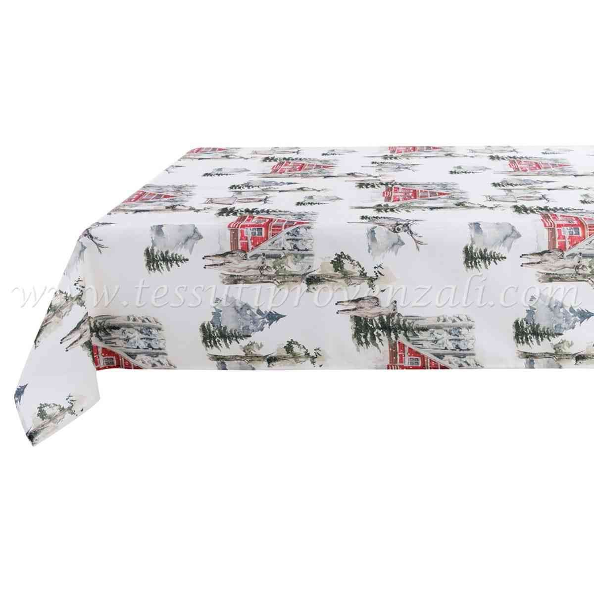 Blanc Mariclo tovaglia / copritavolo serie Baita Collection cm. 140 x 300