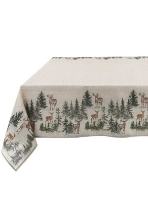 Blanc Mariclo tovaglia serie Baita Verde cm.160x280