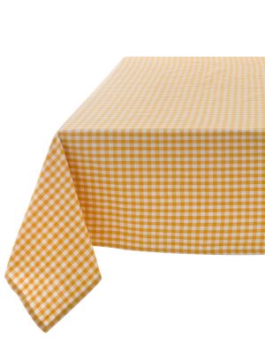 Blanc Mariclo tovaglia serie Osteria Chic variante vichy giallo cm.140x180