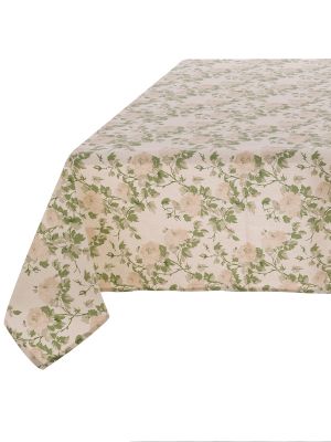 Blanc Mariclo tovaglia serie Rami d'Amore variante rose cm. 140x180