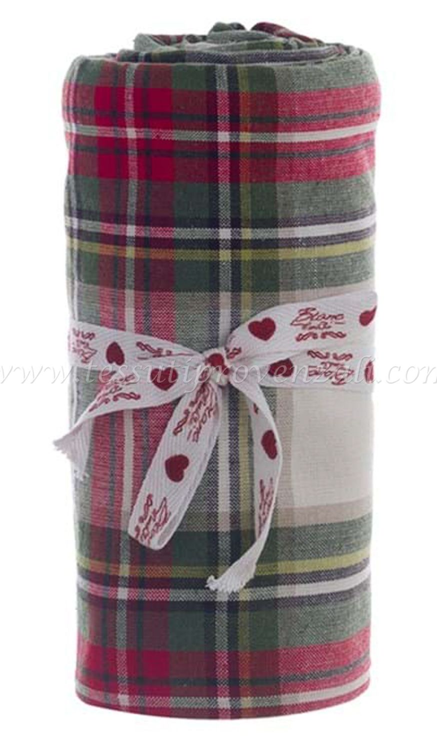 Blanc Mariclo tovaglia serie Rifugio di Natale variante tartan cm.140x180