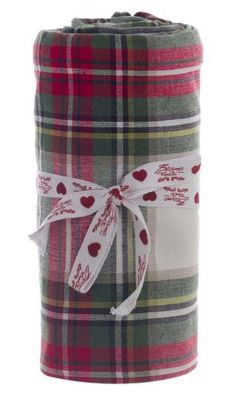 Blanc Mariclo tovaglia serie Rifugio di Natale variante tartan cm.140x180