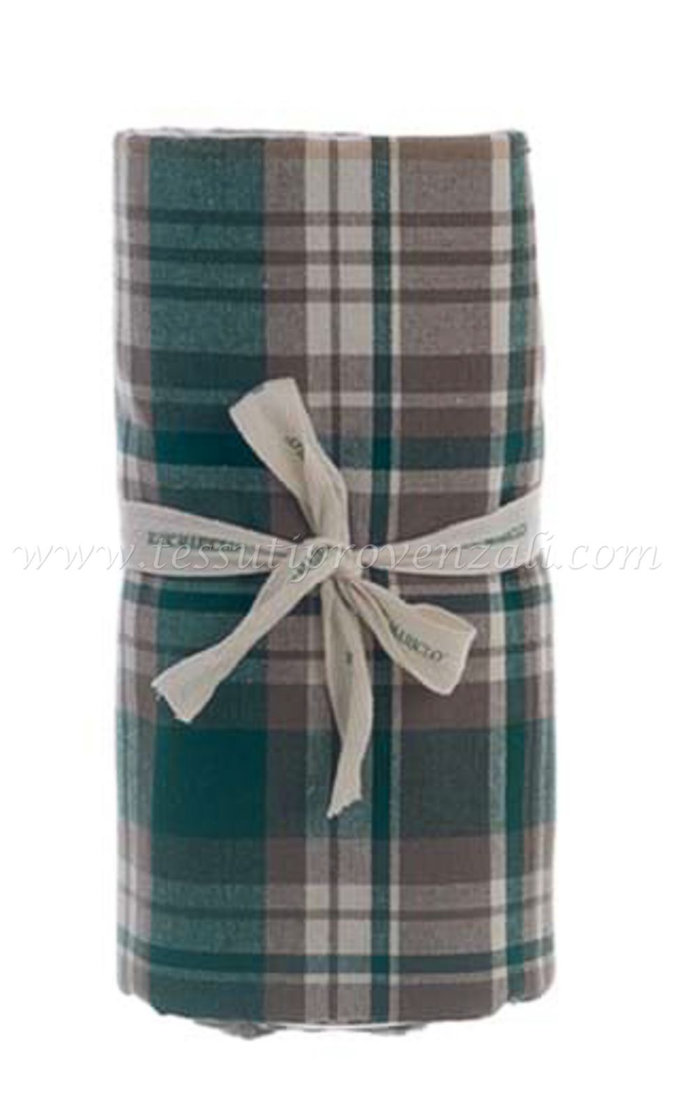 Blanc Mariclo tovaglia serie Zucche di Sogno cm. 140x180 variante madras verde
