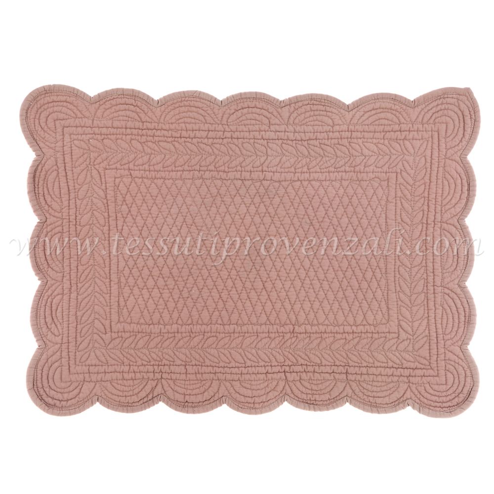 Blanc Mariclo tovaglietta americana boutis serie Carmen colore rosa cipria