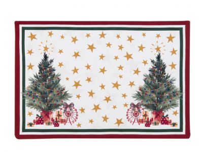 Blanc Mariclo tovaglietta americana serie Un Natale Italiano - variante alberi