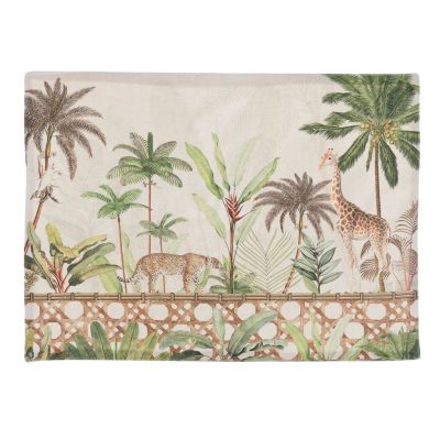 Blanc Mariclo tovaglietta americana stile jungle serie Palmeraie