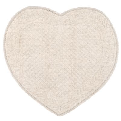 Blanc Mariclo tovaglietta boutis a cuore colore naturale melange