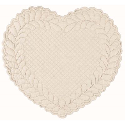 Blanc Mariclo tovaglietta boutis a cuore serie Amore colore naturale