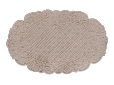 Blanc Mariclo tovaglietta boutis ovale serie Carmen cm. 20x30 colore ecrù