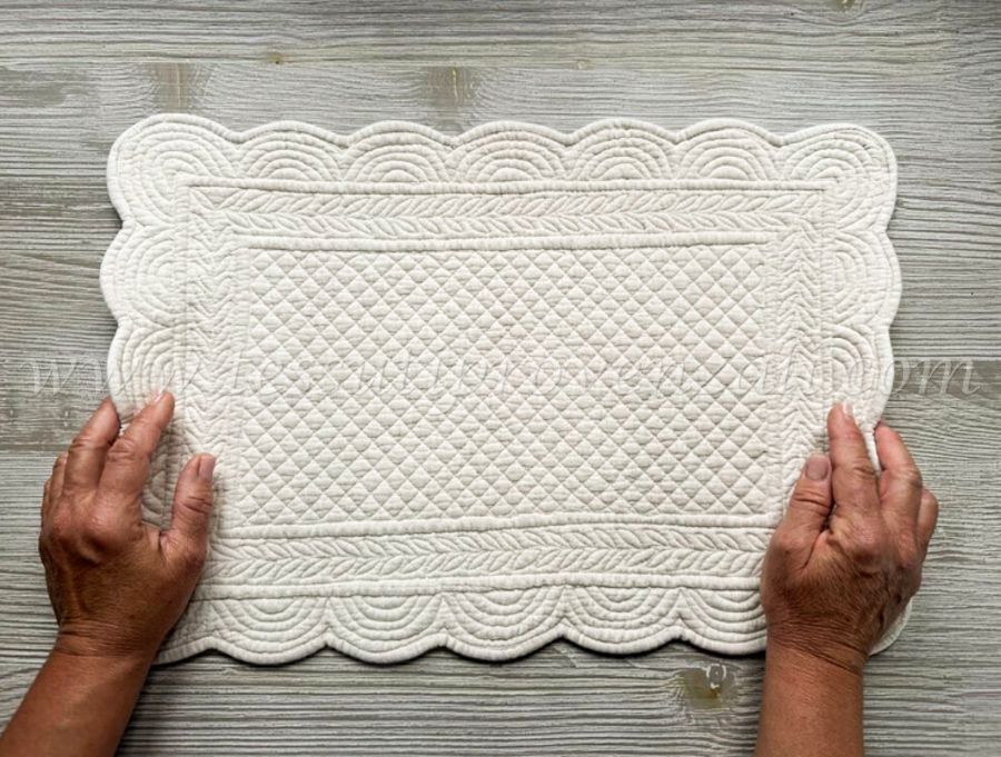 Blanc Mariclo tovaglietta boutis rettangolare serie Carmen naturale cm. 35x50 