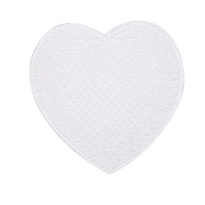 Blanc Mariclo tovaglietta cuore boutis serie Carmen colore bianco