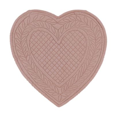 Blanc Mariclo tovaglietta cuore boutis serie Carmen colore rosa cipria