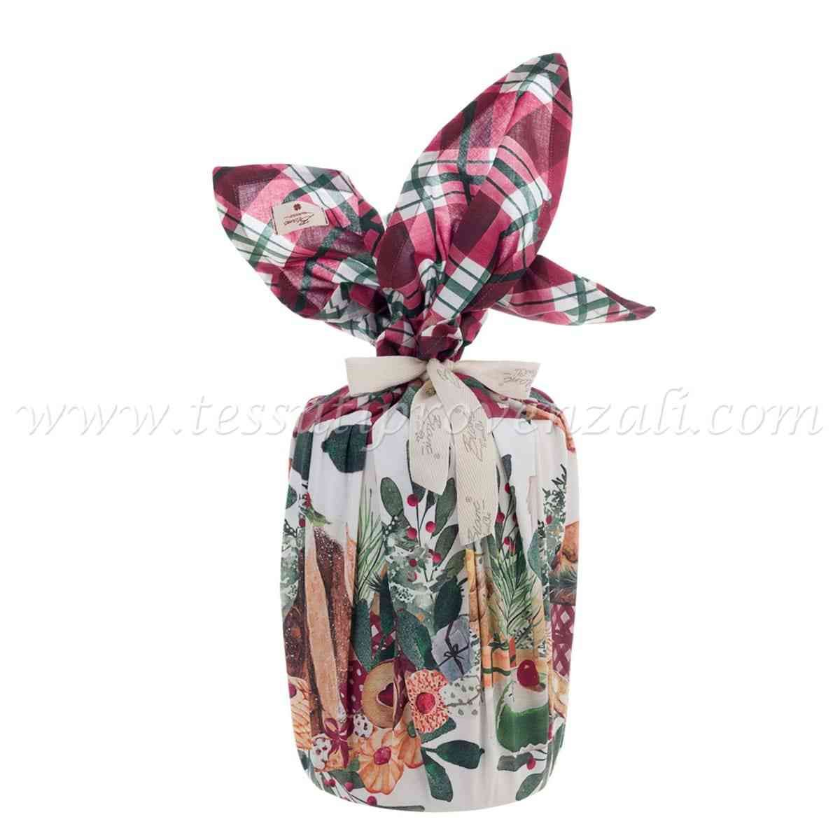Blanc Mariclo tovaglietta / foulard copri panettone serie La Patisserie cm. 90x90