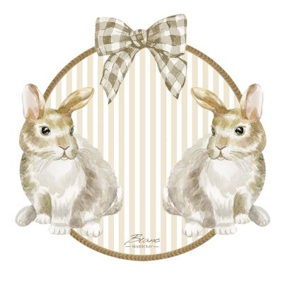 Blanc Mariclo tovaglietta in vinile con coniglietti serie Mon Petit Lapin variante 1