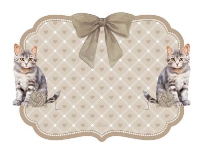 Blanc Mariclo tovaglietta in vinile decoro gattini cm.45x32