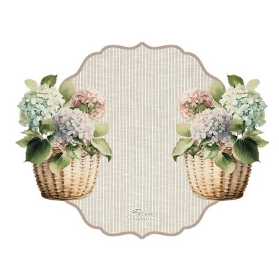 Blanc Mariclo tovaglietta in vinile serie Ortensia