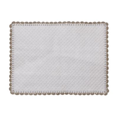 Blanc Mariclo tovaglietta rettangolare trapuntata serie Dentelle Carmen cm. 35x50 colore bianco