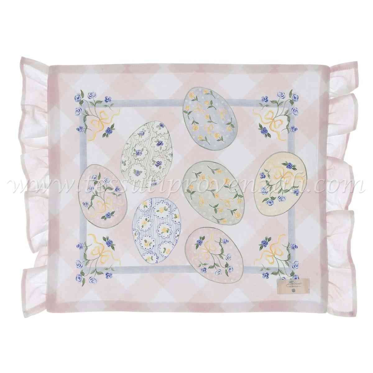Blanc Mariclo tovaglietta serie Pretty Easter con volant