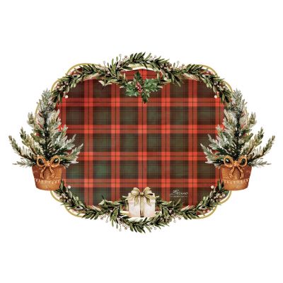 Blanc Mariclo tovaglietta tartan in vinile cm.50x34