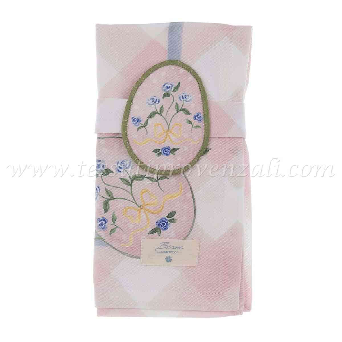 Blanc Mariclo tovagliolo con decoro porta tovagliolo serie Pretty Easter