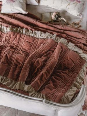 Blanc Mariclo trapuntino fondoletto in velluto di cotone serie Nouvelle Vogue rosa antico