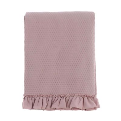 Blanc Mariclo trapuntino matrimoniale con gala serie Acquarello colore rosa