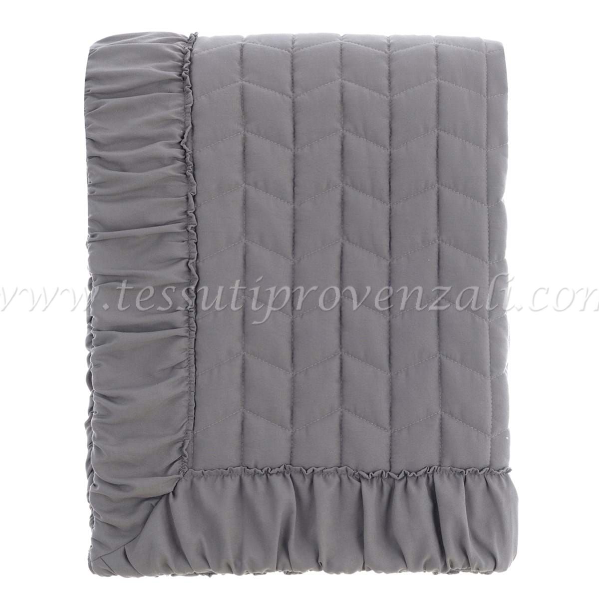 Blanc Mariclo trapuntino matrimoniale serie Diamante colore grigio tortora