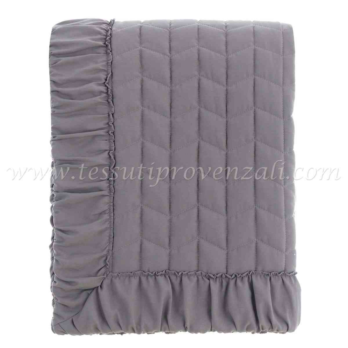 Blanc Mariclo trapuntino matrimoniale serie Diamante colore grigio tortora