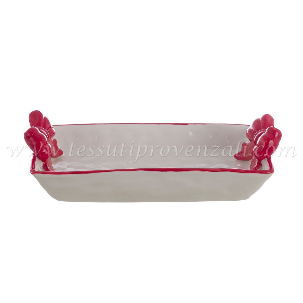 Blanc Mariclo vassoio con fiocchi serie Candy cm. 24x14